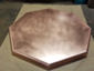 Custom copper octagonal base for wooden table - view 2