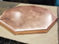 Custom copper octagonal base for wooden table - view 4