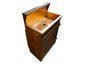 Custom copper sink over wooden cabinet - view 2