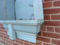 Custom made pre patina copper gutter section with cornice 2