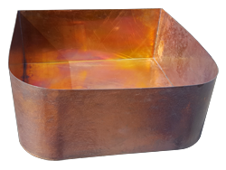 Hammered copper fountain base