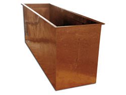 Firewood storage box made with hand hammered copper