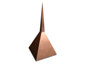 Simple 4 sided modern copper finial - view 2