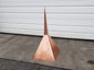 Simple 4 sided modern copper finial - view 3