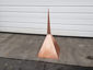 Simple 4 sided modern copper finial - view 4