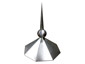 Octagon shaped aluminum finial with welded ball - view 1