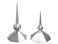 Octagon shaped aluminum finial with welded ball - view 2