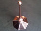 Octagon shaped copper finial with 2 copper balls - view 3