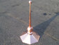 Octagon shaped copper finial with 2 copper balls - view 4