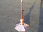 Octagon shaped copper finial with 2 copper balls - view 5