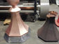 Custom made copper finial with ball and lead skirt - view 3