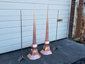 Pitched octagonal copper finial with ball and cone - view 4