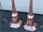 Pitched octagonal copper finial with ball and cone - view 7