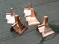 Custom copper finial with rectangular base and radius design made to fit ridge cap - view 3