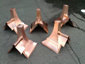 Custom copper finial with rectangular base and radius design made to fit ridge cap - view 4