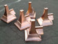 Custom copper finial with rectangular base and radius design made to fit ridge cap - view 5