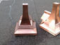 Custom copper finial with rectangular base and radius design made to fit ridge cap - view 7