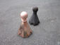 Copper finial 8 sided with custom radius details and ball - view 2