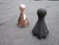 Copper finial 8 sided with custom radius details and ball - view 5