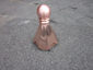 Copper finial 8 sided with custom radius details and ball - view 7