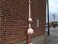Finial with octagon radius base panels and 3 balls - view 2