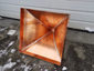 Square copper finial with curved design and ball - view 4