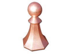 FI022 - Custom made finial with ball top and octagonal base
