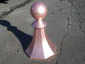 Copper finial with ball and curved octagonal base - view 2