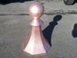 Copper finial with ball and curved octagonal base - view 5