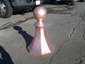 Copper finial with ball and curved octagonal base - view 6