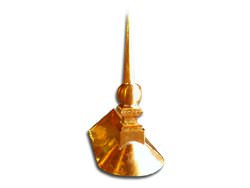 Copper finial with copper ball to attach to ridge cap - #FI023