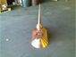 Copper finial with round base, radius details and copper ball made to fit a ridge cap - view 2