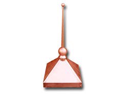 FI026 - Rectangular finial with 2 balls and pyramid base