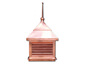 Rectangular copper finial with 2 copper balls and cone attached to cupola - view 1