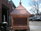 Rectangular copper finial with 2 copper balls and cone attached to cupola - view 2