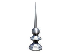 Aluminum octagon finial with ball - #FI027