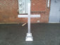 Aluminum cross finial with rectangular base - view 4