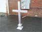Aluminum cross finial with rectangular base - view 5