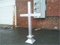 Aluminum cross finial with rectangular base - view 6