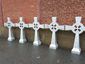 Aluminum cross finial with circle and cutout details - view 3