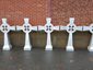 Aluminum cross finial with circle and cutout details - view 5