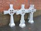 Aluminum cross finial with circle and cutout details - view 7