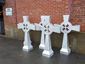 Aluminum cross finial with circle and cutout details - view 8