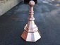 Custom octagonal copper finial with ball and details - view 10