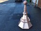 Custom octagonal copper finial with ball and details - view 14
