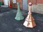 Custom octagonal copper finial with ball and details - view 2