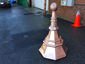Custom octagonal copper finial with ball and details - view 5