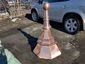 Custom octagonal copper finial with ball and details - view 6