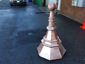 Custom octagonal copper finial with ball and details - view 9