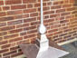 Custom aluminum finial with ball, 4 sided base and cone - view 5